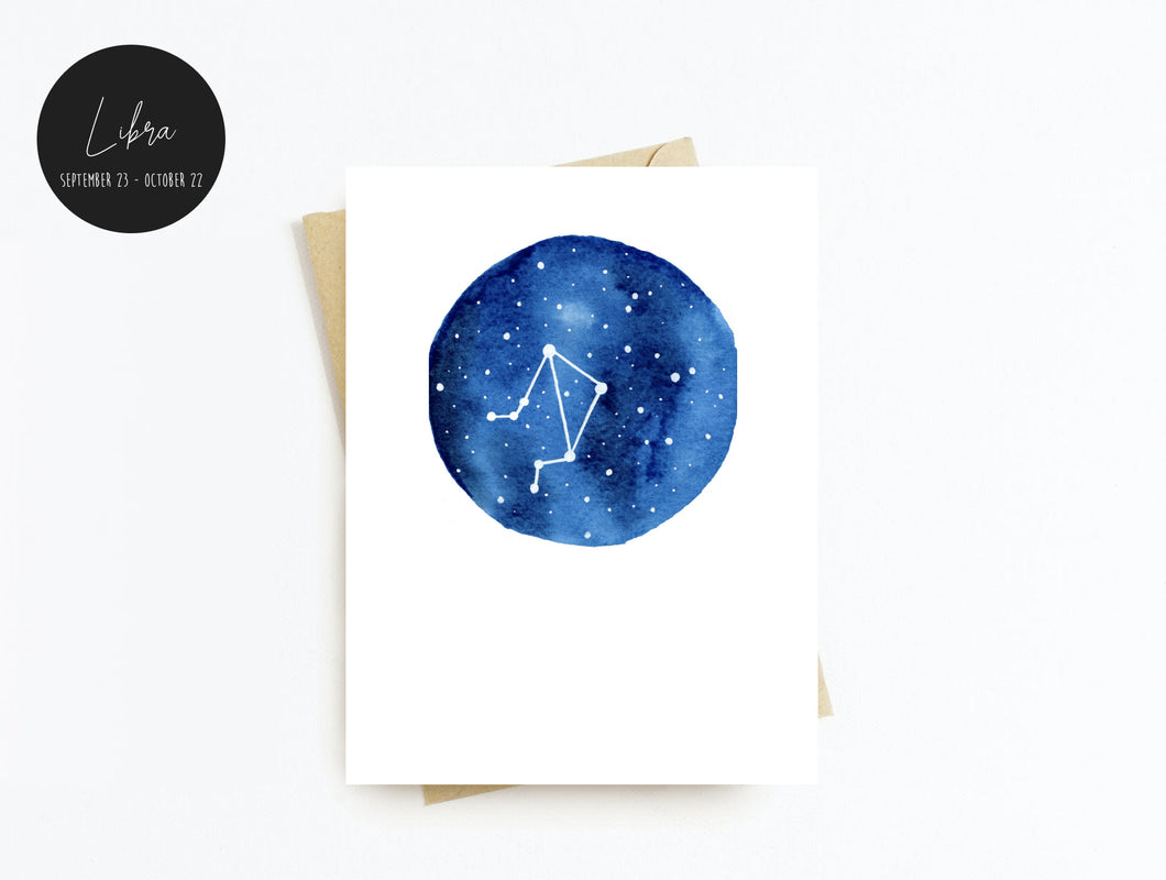 Libra Zodiac Greeting Card