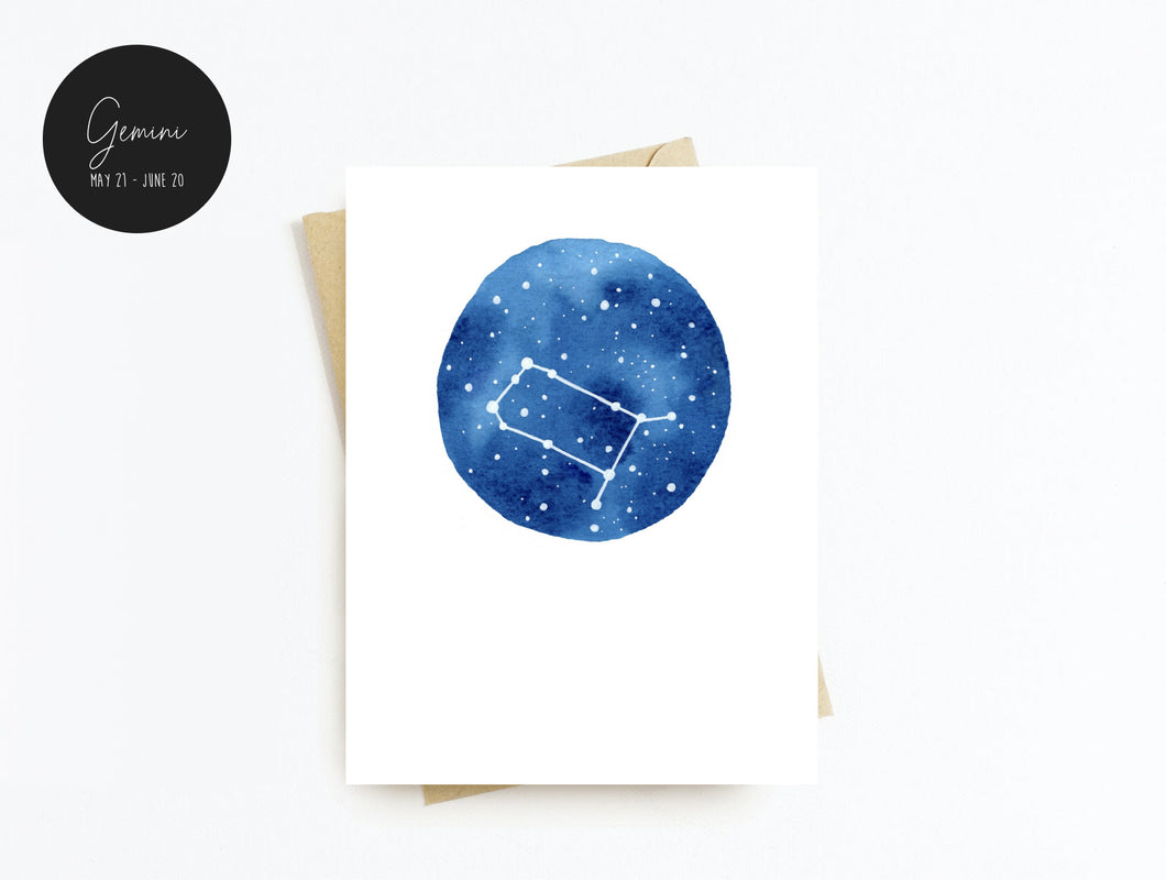 Gemini Zodiac Greeting Card