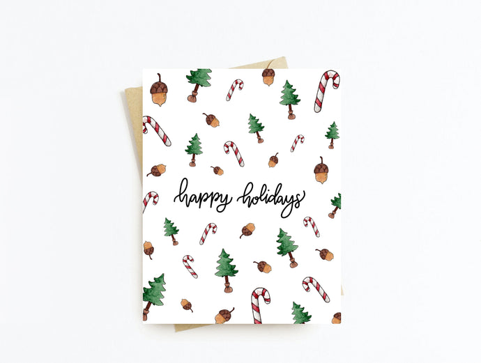 Happy Holidays Pattern Greeting Card