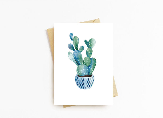 Watercolour Cactus Greeting Card